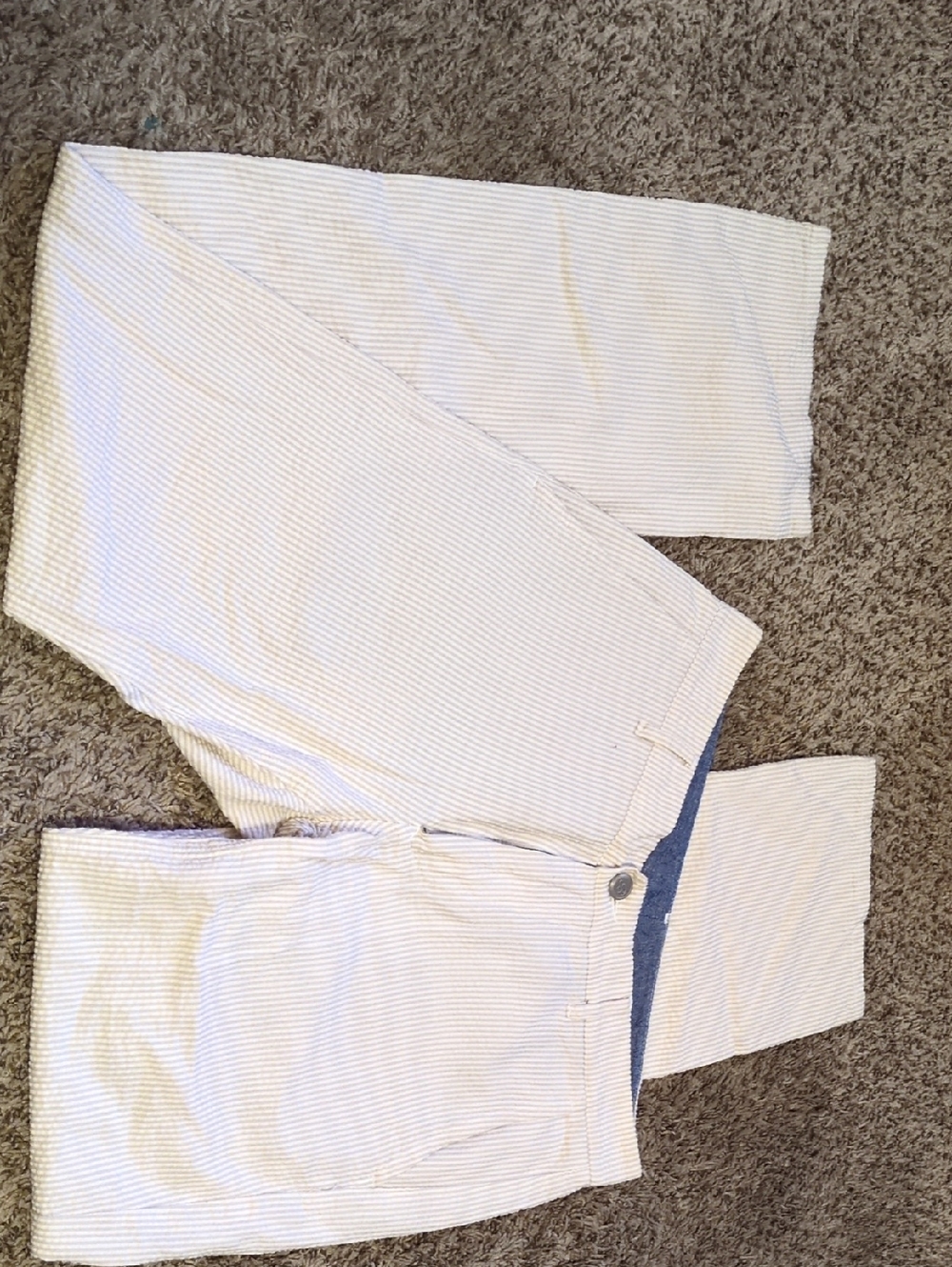 Bonobos White Pinstripe Chinos